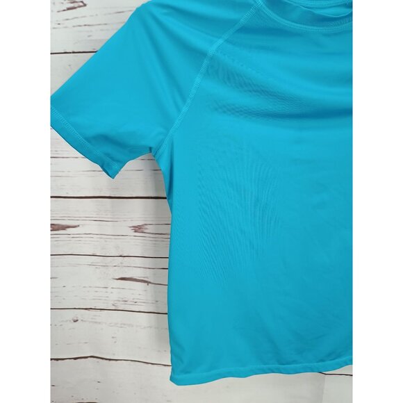 Hodo Sports Blue‎ Youth Short Sleeve Rash Guard Tee Shirt 10/12 - Picture 3 of 7